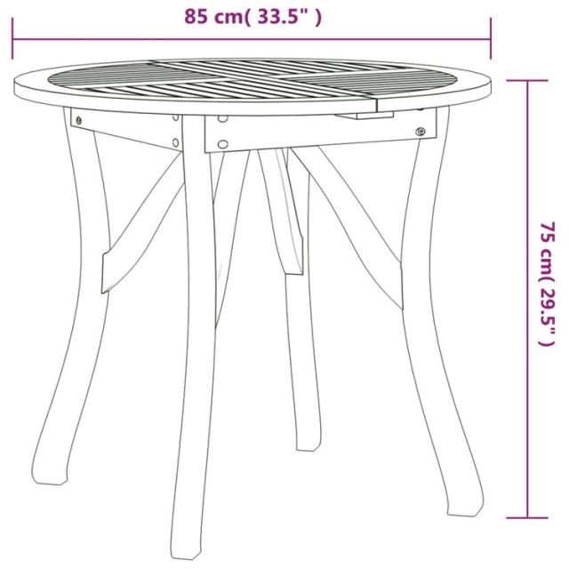vidaXL 屋外ダイニング5点セット アカシア無垢材家具アウトドア家具屋外家具セット(代引不可)【送料無料】_6