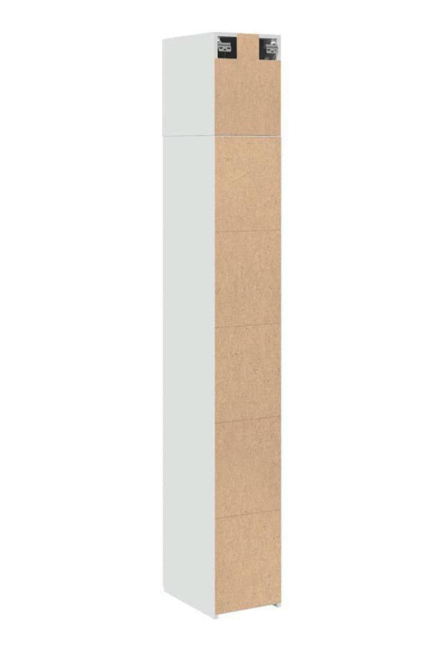 vidaXL スリム収納キャビネット ホワイト 30x42.5x225cm エンジニアリングウッド家具キャビネット&amp;収納サイドボード(代引不可)【送料無料】_6