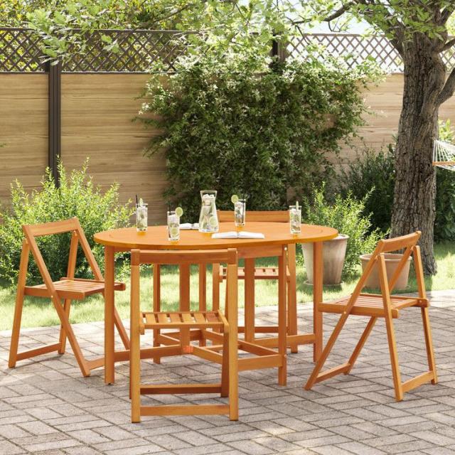 vidaXL 折りたたみバタフライガーデンテーブル 110x60x72 cm ソリッドウッドアカシアの形家具 アウトドア家具 アウトドアテーブル(代引不可)【送料無料】_1