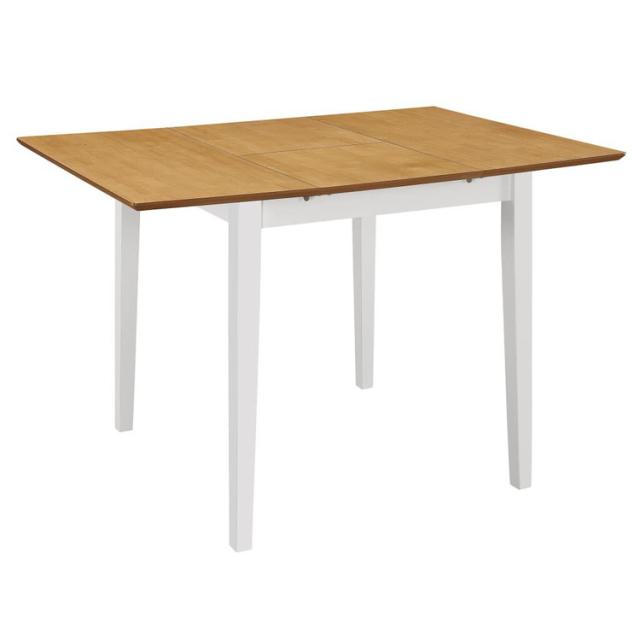 vidaXL 伸長式ダイニングテーブル ホワイト (80-120)x80x74cm MDF家具テーブルキッチン・ダイニングルームテーブル(代引不可)【送料無料】