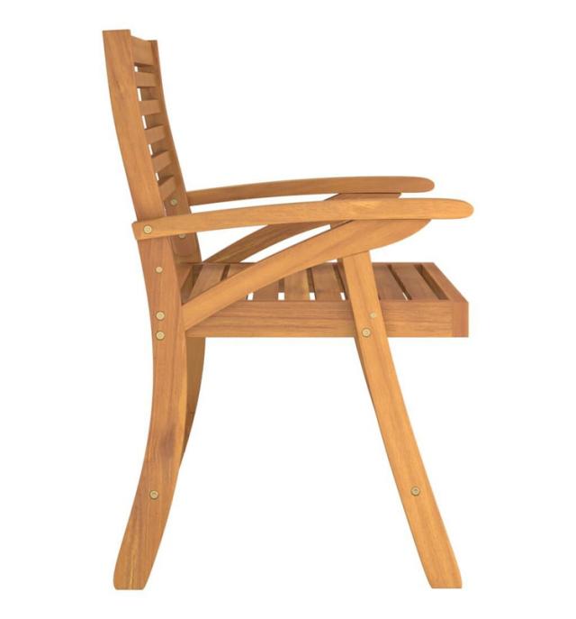 vidaXL ガーデンチェア 2点 58x58x87 cm アカシア無垢材家具アウトドア家具屋外椅子アウトドアベンチチェア(代引不可)【送料無料】_3