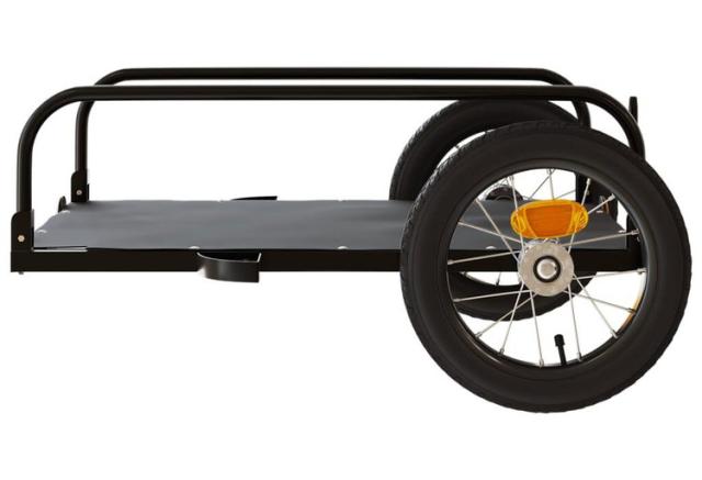 自転車用トレーラー ブラック 126x63x34 cm 鉄製 vidaXL 自転車用