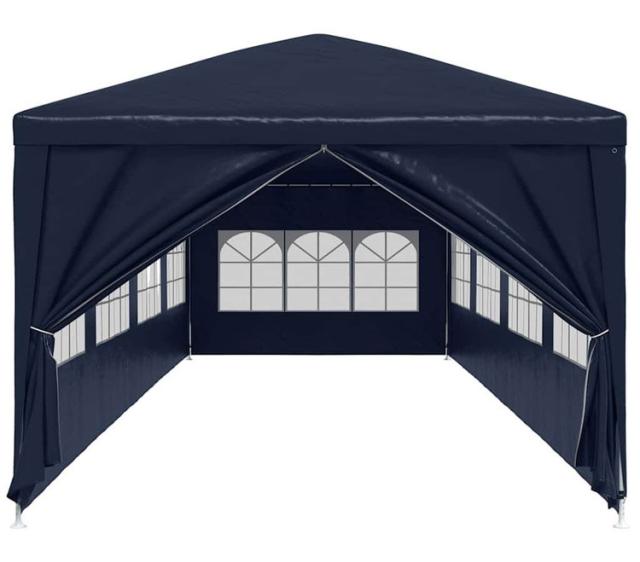 vidaXL パーティーテント 3×9m ブルー 芝 ガーデン アウトドアリビング