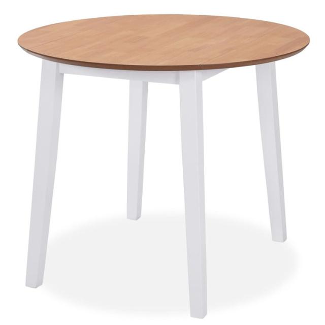 vidaXL ダイニング3点セット MDF ラバーウッド ホワイト 家具 家具セット キッチン ダイニング 家具 Sets(代引不可)【送料無料】_1