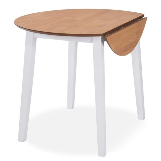 vidaXL ダイニング3点セット MDF ラバーウッド ホワイト 家具 家具セット キッチン ダイニング 家具 Sets(代引不可)【送料無料】_3