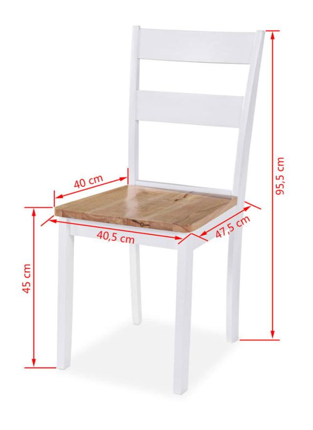 vidaXL ダイニング3点セット MDF ラバーウッド ホワイト 家具 家具セット キッチン ダイニング 家具 Sets(代引不可)【送料無料】_6