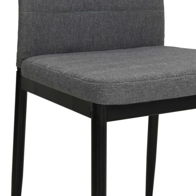 vidaXL ダイニングチェア 4点 ライトグレー ファブリック 家具 チェア キッチン ダイニングルームチェア(代引不可)【送料無料】_4