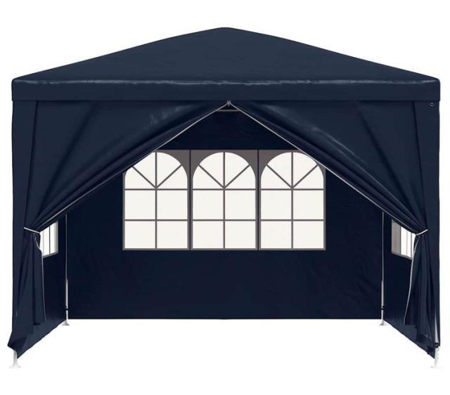 vidaXL パーティーテント 3×3m ブルー 芝 ガーデン アウトドアリビング アウトドアストラクチャー キャノピー ガゼボ(代引不可)【送料無料】 vidaXL パーティーテント 3×3m ブルー 芝 ガーデン アウトドアリビング