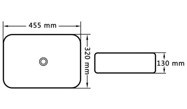 vidaXL 洗面ボウル 45.5×32×13cm 陶器製 ホワイト ハードウェア 配管 配管器具 シンク 洗面器(代引不可)【送料無料】