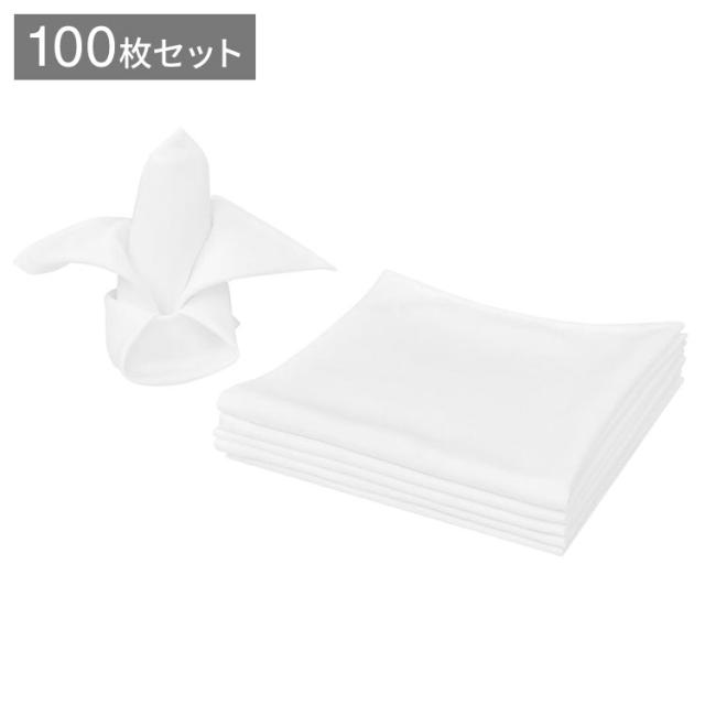 vidaXL ディナーナプキン ホワイト 100枚 50×50cm リネン ベッド テーブルリネン 布製ナプキン(代引不可)【送料無料】