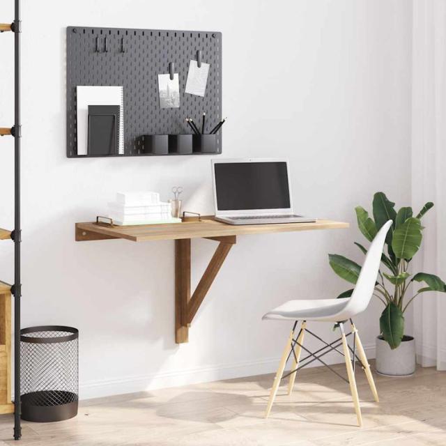 vidaXL 折りたたみ式 ウォールテーブル オーク 100×60cm 家具 テーブル 折り畳み式テーブル(代引不可)【送料無料】