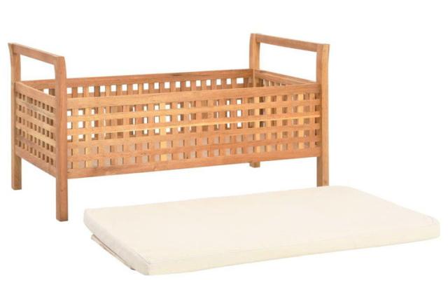 vidaXL 収納ベンチ 93×49×49cm ウォールナット無垢材 家具 ベンチ 倉庫 通路用ベンチ(代引不可)【送料無料】_3
