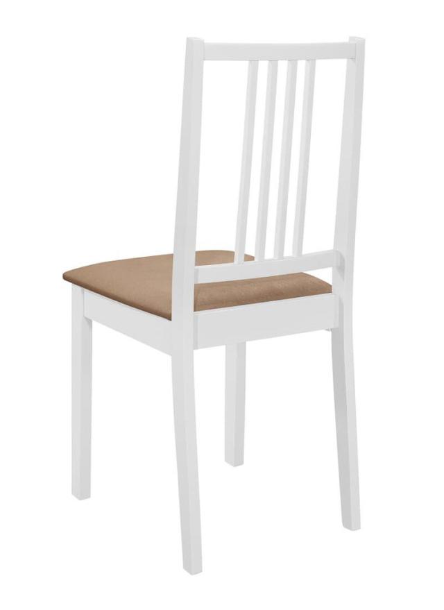 vidaXL ダイニングチェア クッション付き 6点 ホワイト 無垢材 家具 チェア キッチン ダイニングルームチェア(代引不可)【送料無料】