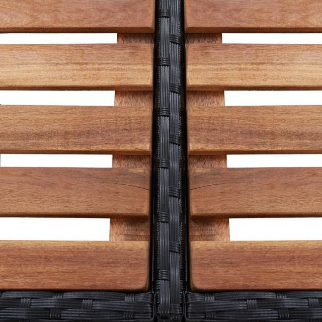 vidaXL 正方形スパサラウンド (浴槽周り家具) ブラック 268×268×55cm ポリラタン製 プール スパ プール スパ用アクセサリー(代引不可)【送料無料】_3