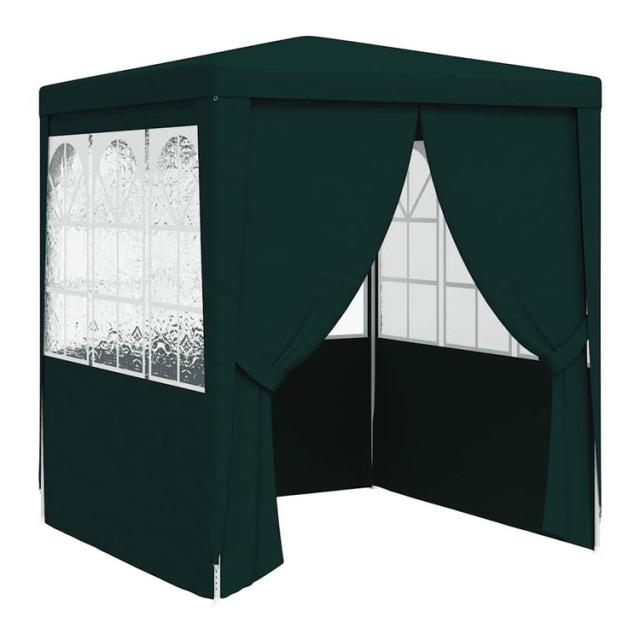 vidaXL プロ仕様 パーティーテント 側壁付き 2×2m グリーン 90g/m[2