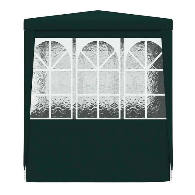 vidaXL プロ仕様 パーティーテント 側壁付き 2.5×2.5m グリーン 90g/m[2] 芝 ガーデン アウトドアリビング アウトドアストラクチャー キャノピー ガゼボ(代引不可)【送料無料】