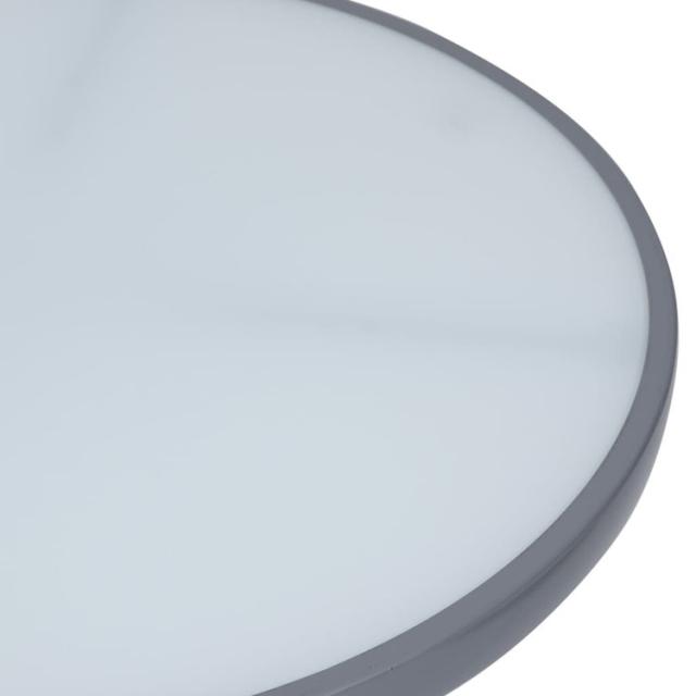 vidaXL ガーデンテーブル ライトグレー 60cm スチール ガラス製 家具 アウトドア家具 アウトドアテーブル(代引不可)【送料無料】_2