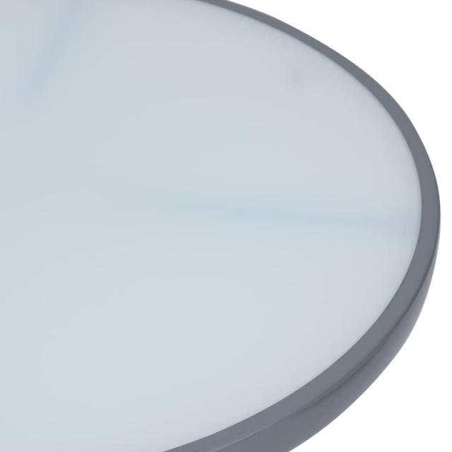 vidaXL ガーデンテーブル ライトグレー 80cm スチール ガラス製 家具 アウトドア家具 アウトドアテーブル(代引不可)【送料無料】_2