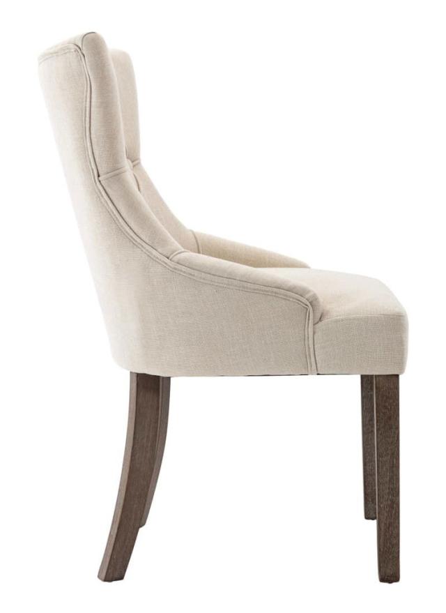 vidaXL ダイニングチェア 4点セット ベージュ 布製 家具 チェア