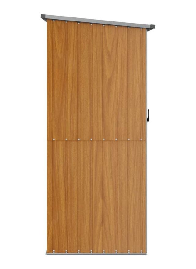 vidaXL ガーデン納屋 118.5×97×209.5cm 亜鉛メッキ鋼製 ブラウン 芝 ガーデン アウトドアリビング アウトドアストラクチャー 日除け ガレージ カーポート(代引不可)【送料無料】_4