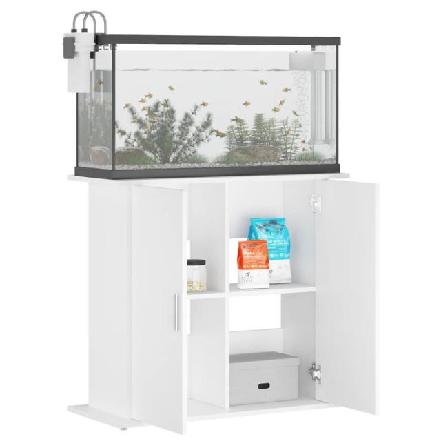 vidaXL 水槽スタンド ホワイト 81×36×73cm エンジニアードウッド 動物 ペット用品 ペット用品 魚用品 Aquarium Stands(代引不可)【送料無料】_2