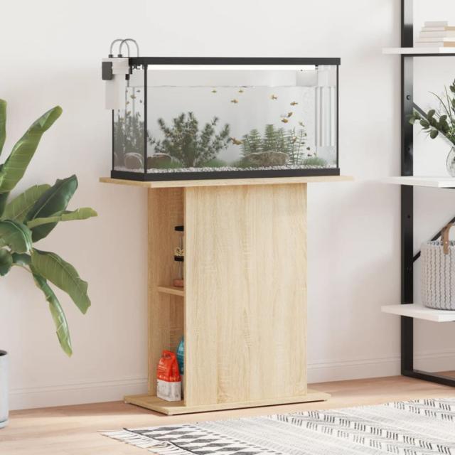 vidaXL 水槽スタンド ソノマオーク 75×36×72.5cm エンジニアードウッド 動物 ペット用品 ペット用品 魚用品 Aquarium Stands(代引不可)【送料無料】
