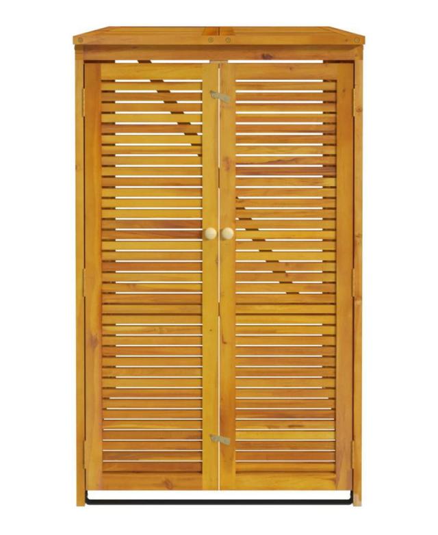 vidaXL シングルゴミ箱 シェッド 70×89×117cm 無垢材アカシア 家事用品 廃棄物処理用品 ごみ箱 廃棄物コンテナ用囲い(代引不可)【送料無料】_2