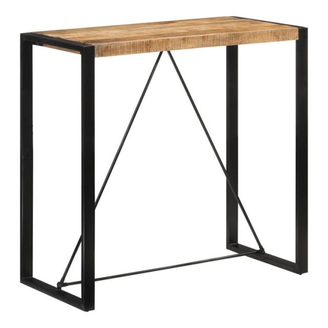 vidaXL バーテーブル 110×55×110cm 無垢材 ラフ マンゴーウッド 家具 テーブル キッチン ダイニングルームテーブル(代引不可)【送料無料】