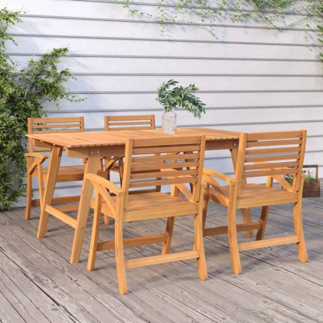 vidaXL ガーデンテーブル 150×90×75cm アカシア無垢材 家具 アウトドア家具 アウトドアテーブル(代引不可)【送料無料】