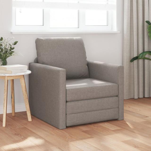 vidaXL ソファベッド 2-in-1 トープ 112×174×55cm ファブリック 家具 ソファ(代引不可)【送料無料】