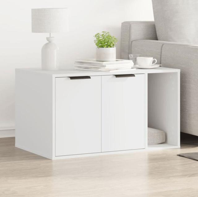 vidaXL 猫用トイレエンクロージャー ホワイト 80×50×45cm エンジニアリングウッド Animals Pet Supplies ペット用品 猫用品 猫用家具(代引不可)【送料無料】