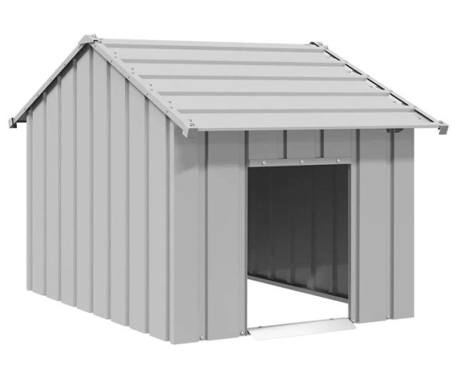 vidaXL 屋根付き犬小屋 83×130×85cm 亜鉛メッキ鋼 動物 ペット用品 ペット用品 犬用品 ドッグハウス(代引不可)【送料無料】_1