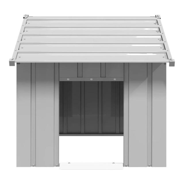 vidaXL 屋根付き犬小屋 83×130×85cm 亜鉛メッキ鋼 動物 ペット用品 ペット用品 犬用品 ドッグハウス(代引不可)【送料無料】_2