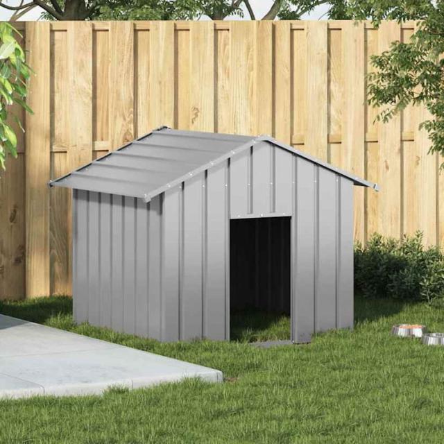 vidaXL 屋根付き犬小屋 131×101×102cm 亜鉛メッキ鋼 動物 ペット用品 ペット用品 犬用品 ドッグハウス(代引不可)【送料無料】