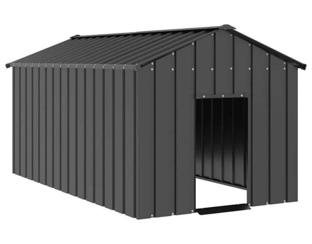 vidaXL 屋根付き犬小屋 114×202×101cm 亜鉛メッキ鋼 動物 ペット用品 ペット用品 犬用品 ドッグハウス(代引不可)【送料無料】_1