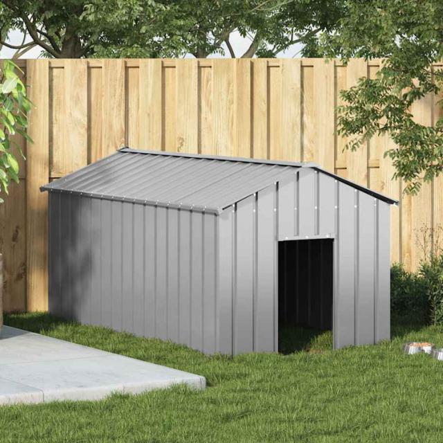 vidaXL 屋根付き犬小屋 114×202×101cm 亜鉛メッキ鋼 動物 ペット用品 ペット用品 犬用品 ドッグハウス(代引不可)【送料無料】