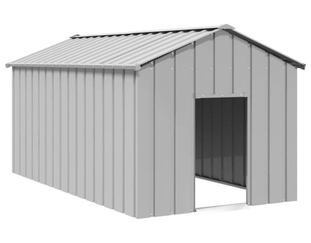 vidaXL 屋根付き犬小屋 114×202×101cm 亜鉛メッキ鋼 動物 ペット用品 ペット用品 犬用品 ドッグハウス(代引不可)【送料無料】_1
