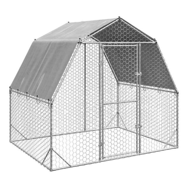 vidaXL 屋根付き鶏小屋 2.5×2×2.25m 亜鉛メッキ鋼 Animals Pet Supplies ペット用品 小動物用品 小動物 飼育 ケージ(代引不可)【送料無料】_1