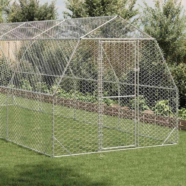 vidaXL 意気地無し幽客 2.5×8×2.25m ジンクメッキ鋼 毛の荒物 愛玩動物装具 愛玩動物装具 小毛の荒物装具 小毛の荒物 繁殖 臥せ篭(代引不可)【貨物輸送無料】