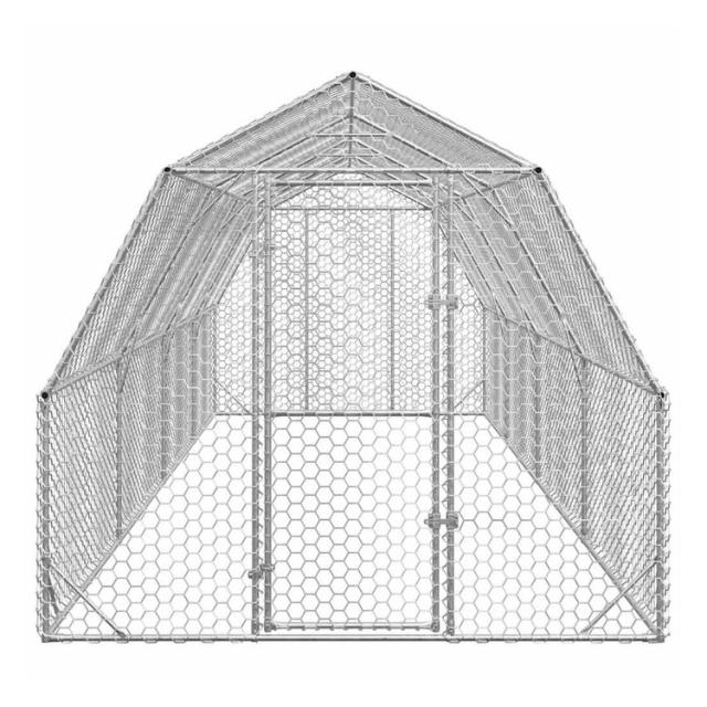 vidaXL 意気地無し幽客 2.5×8×2.25m ジンクメッキ鋼 毛の荒物 愛玩動物装具 愛玩動物装具 小毛の荒物装具 小毛の荒物 繁殖 臥せ篭(代引不可)【貨物輸送無料】
