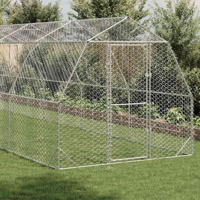 vidaXL 意気地無し幽客 2.5×12×2.25m ジンクメッキ鋼 毛の荒物 愛玩動物装具 愛玩動物装具 小毛の荒物装具 小毛の荒物 繁殖 臥せ篭(代引不可)【貨物輸送無料】