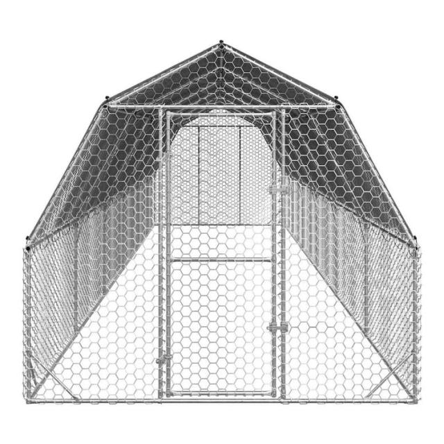 vidaXL 屋根付きチキンラン 2.5×12×2.25m 亜鉛メッキ鋼 動物 ペット用品 ペット用品 小動物用品 小動物 飼育 ケージ(代引不可)【送料無料】_2