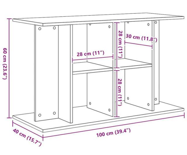 vidaXL 水槽スタンド ブラックオーク 100×40×60cm エンジニアードウッド 動物 ペット用品 ペット用品 魚用品 Aquarium Stands(代引不可)【送料無料】_5