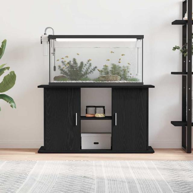 vidaXL 水槽スタンド ブラックオーク 101×41×58cm エンジニアードウッド 動物 ペット用品 ペット用品 魚用品 Aquarium Stands(代引不可)【送料無料】_1