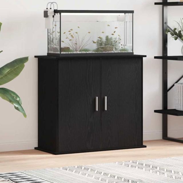 vidaXL 水槽スタンド ブラックオーク 81×36×73cm エンジニアードウッド 動物 ペット用品 ペット用品 魚用品 Aquarium Stands(代引不可)【送料無料】
