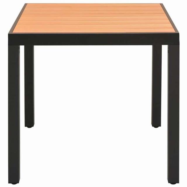 vidaXL ガーデンテーブル ブラウン 80x80x74cm アルミ&WPC製 家具 アウトドア家具 アウトドアテーブル【送料無料】_2