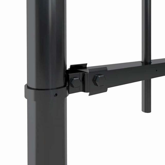 vidaXL ガーデンフェンス フープトップ スチール 181x150 cm ブラック ハードウェア フェンス&バリア フェンスパネル【送料無料】_3