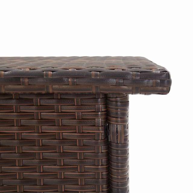 vidaXL ティーテーブル 50x50x47cm ポリラタン製 ブラウン 家具 アウトドア家具 アウトドアテーブル【送料無料】_2