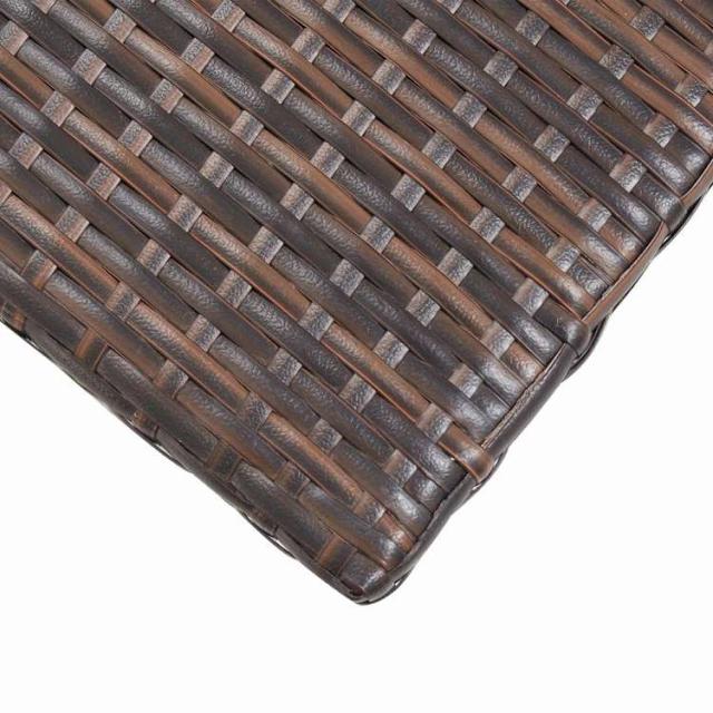 vidaXL ティーテーブル 50x50x47cm ポリラタン製 ブラウン 家具 アウトドア家具 アウトドアテーブル【送料無料】_3