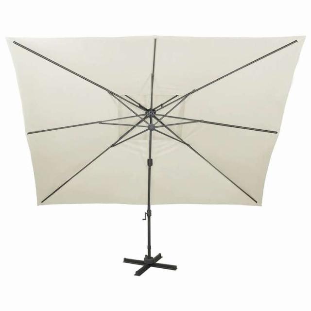 vidaXL カンチレバーガーデンパラソル ダブルトップ サンド 400x300 cm ホーム&ガーデン 芝&ガーデン アウトドアリビング 屋外用傘・サンシェード【送料無料】_2